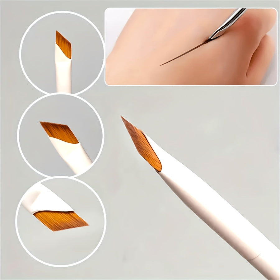 Porcelain White Eyeliner and Eyebrow Makeup Brushes