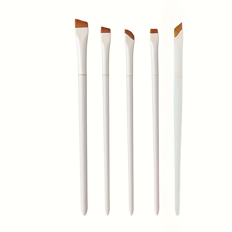 Porcelain White Eyeliner and Eyebrow Makeup Brushes