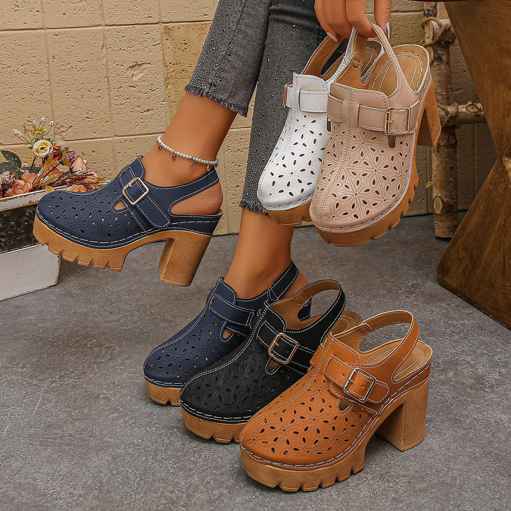 Women Summer Block Heel Sandals