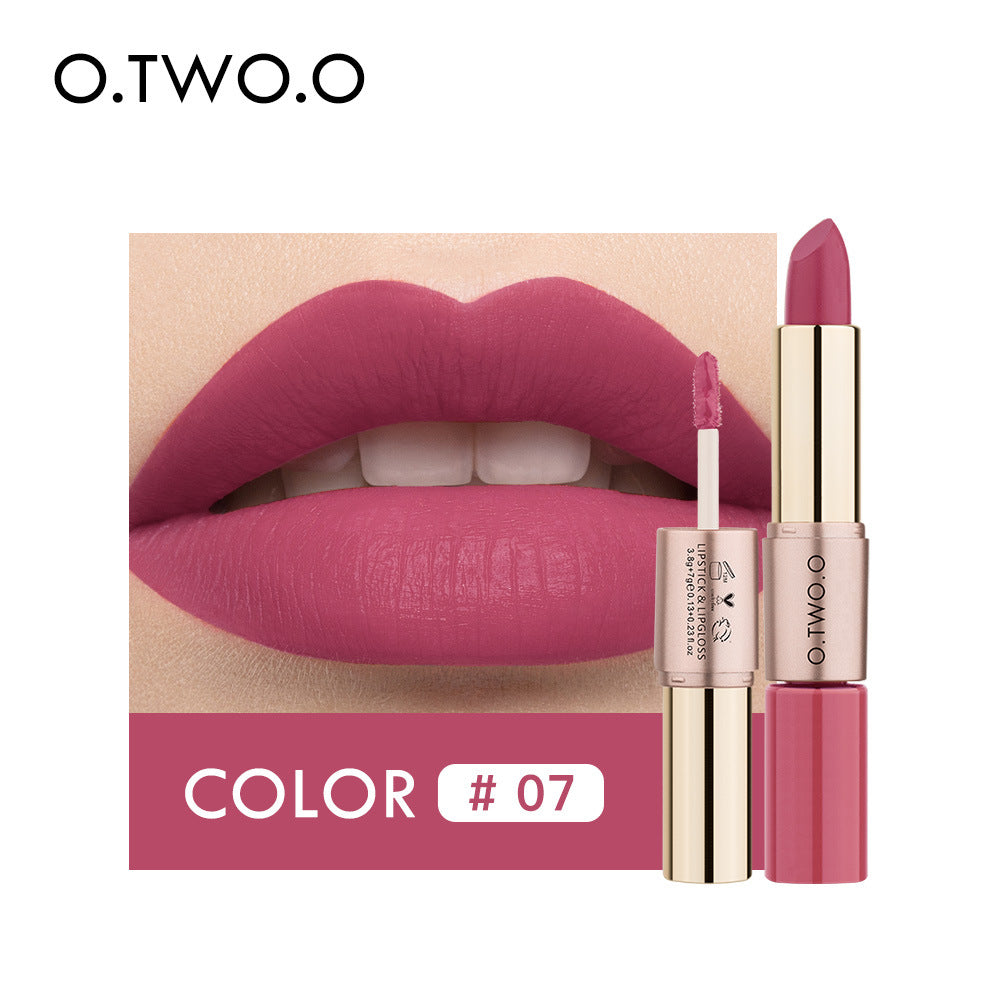 Dual Ended Lipstick Velvet Matte Lip Gloss