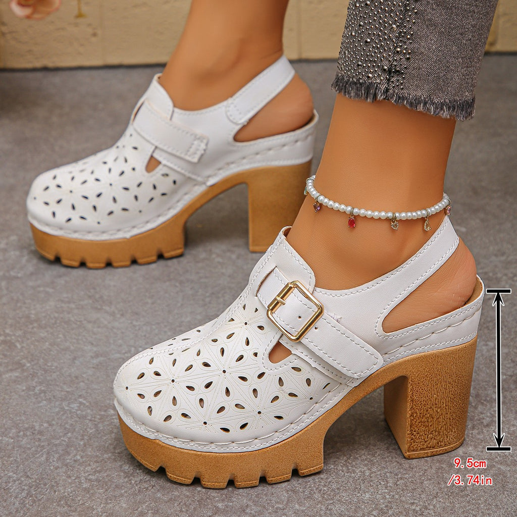 Women Summer Block Heel Sandals