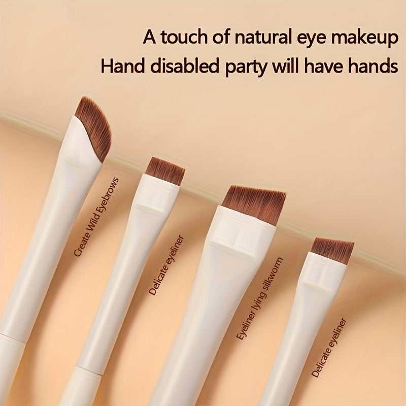 Porcelain White Eyeliner and Eyebrow Makeup Brushes