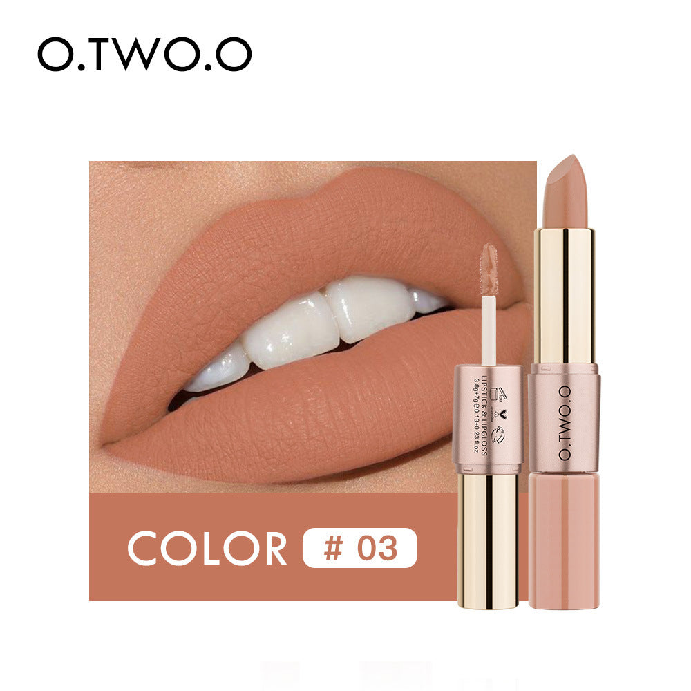 Dual Ended Lipstick Velvet Matte Lip Gloss