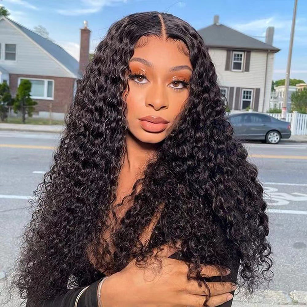 Long Curly Front Lace Synthetic Wig