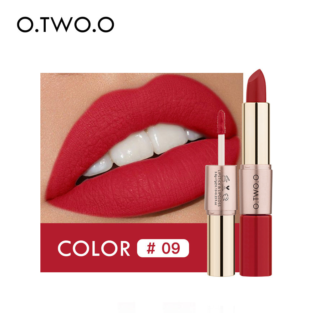Dual Ended Lipstick Velvet Matte Lip Gloss