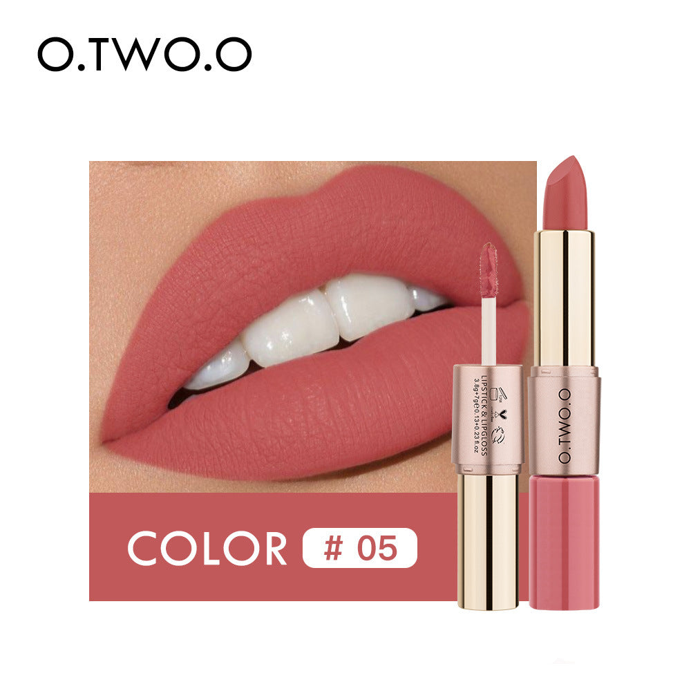 Dual Ended Lipstick Velvet Matte Lip Gloss