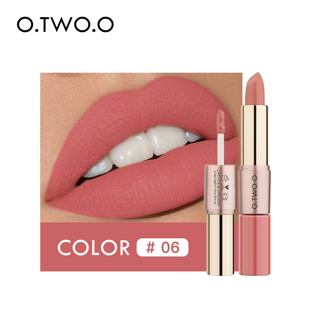 Dual Ended Lipstick Velvet Matte Lip Gloss