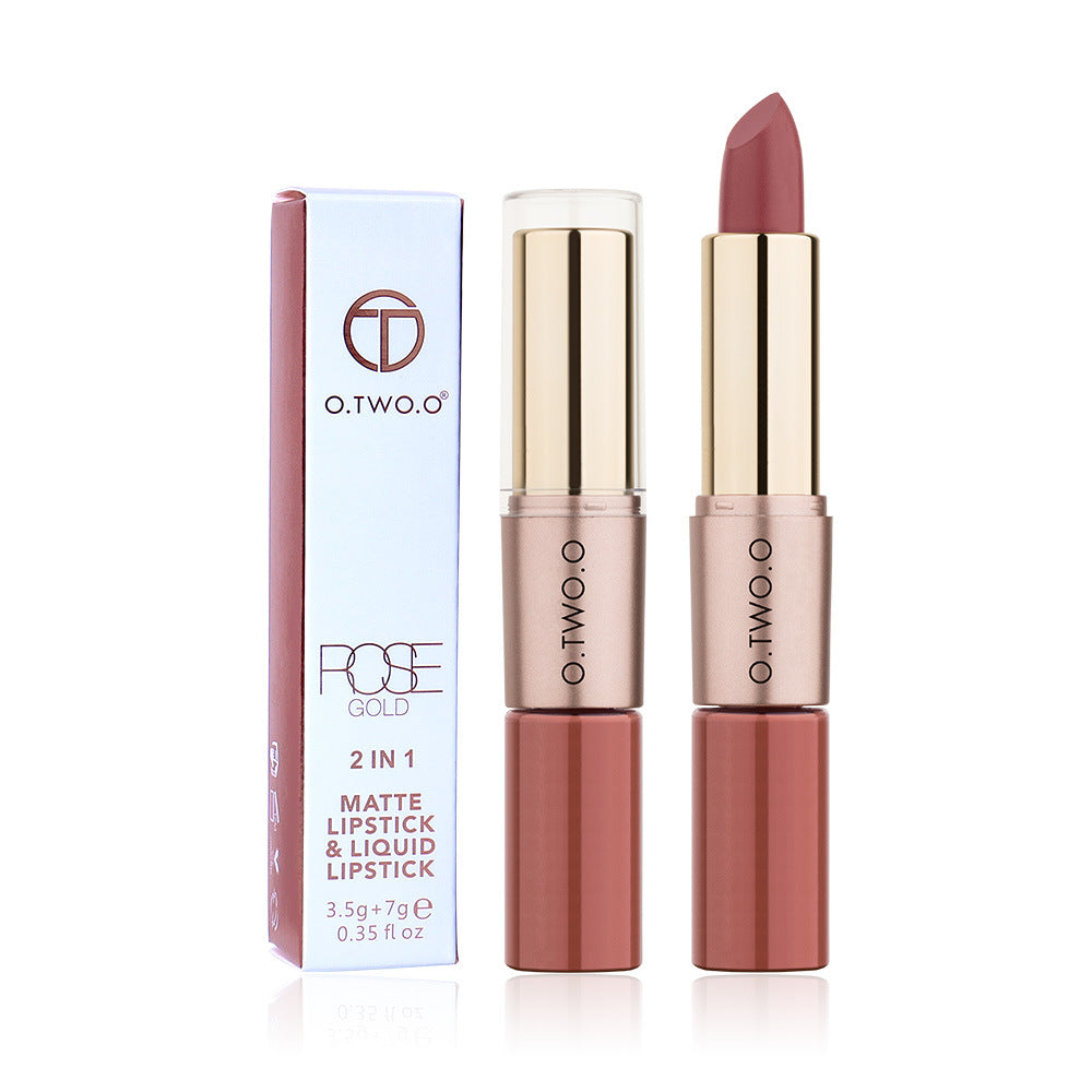 Dual Ended Lipstick Velvet Matte Lip Gloss