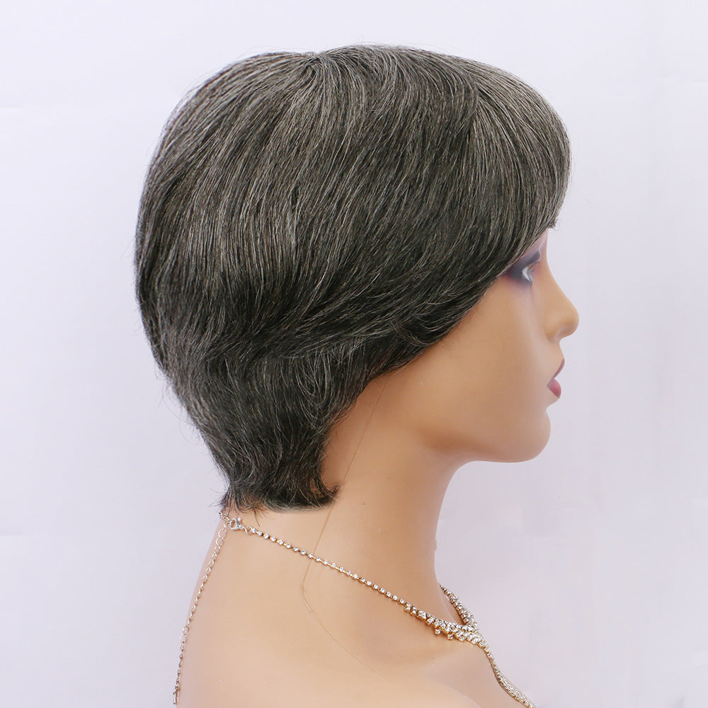 Grandma's grayish-brown wig