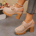 Women Summer Block Heel Sandals
