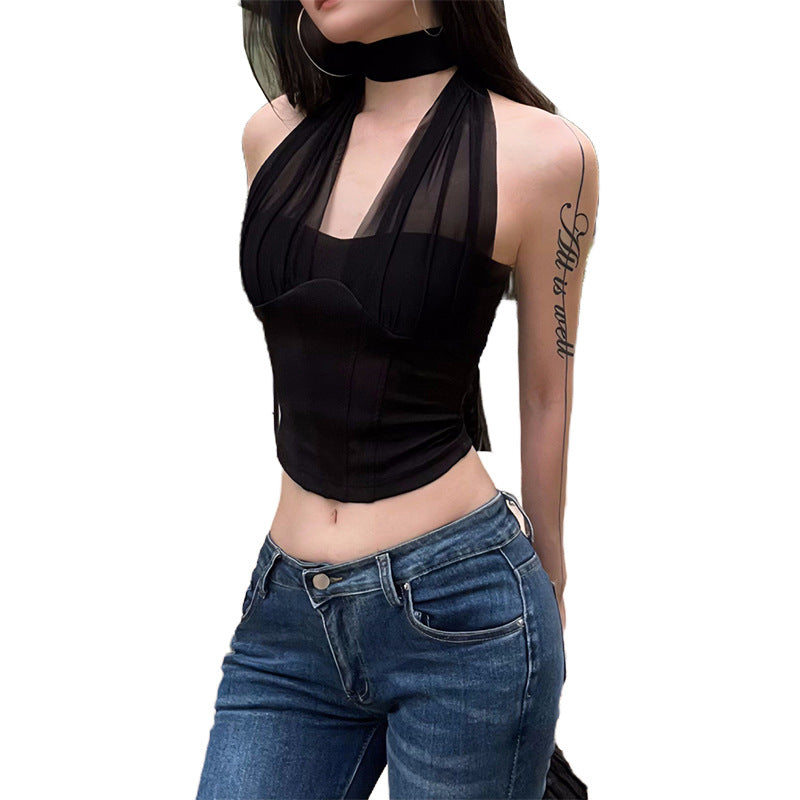 Womens Halter Neck Crop Top