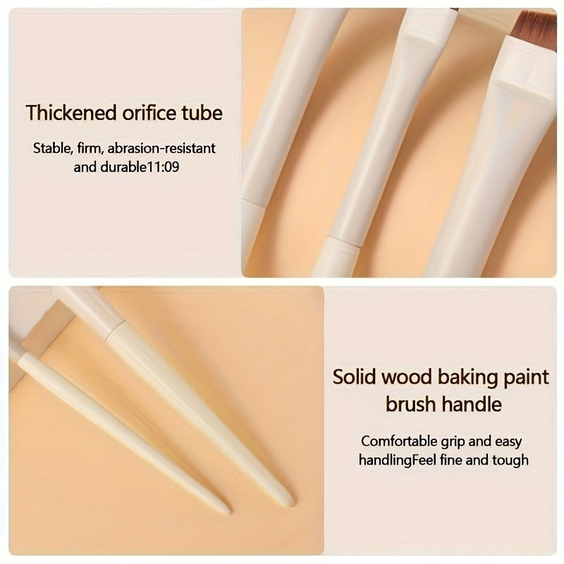 Porcelain White Eyeliner and Eyebrow Makeup Brushes