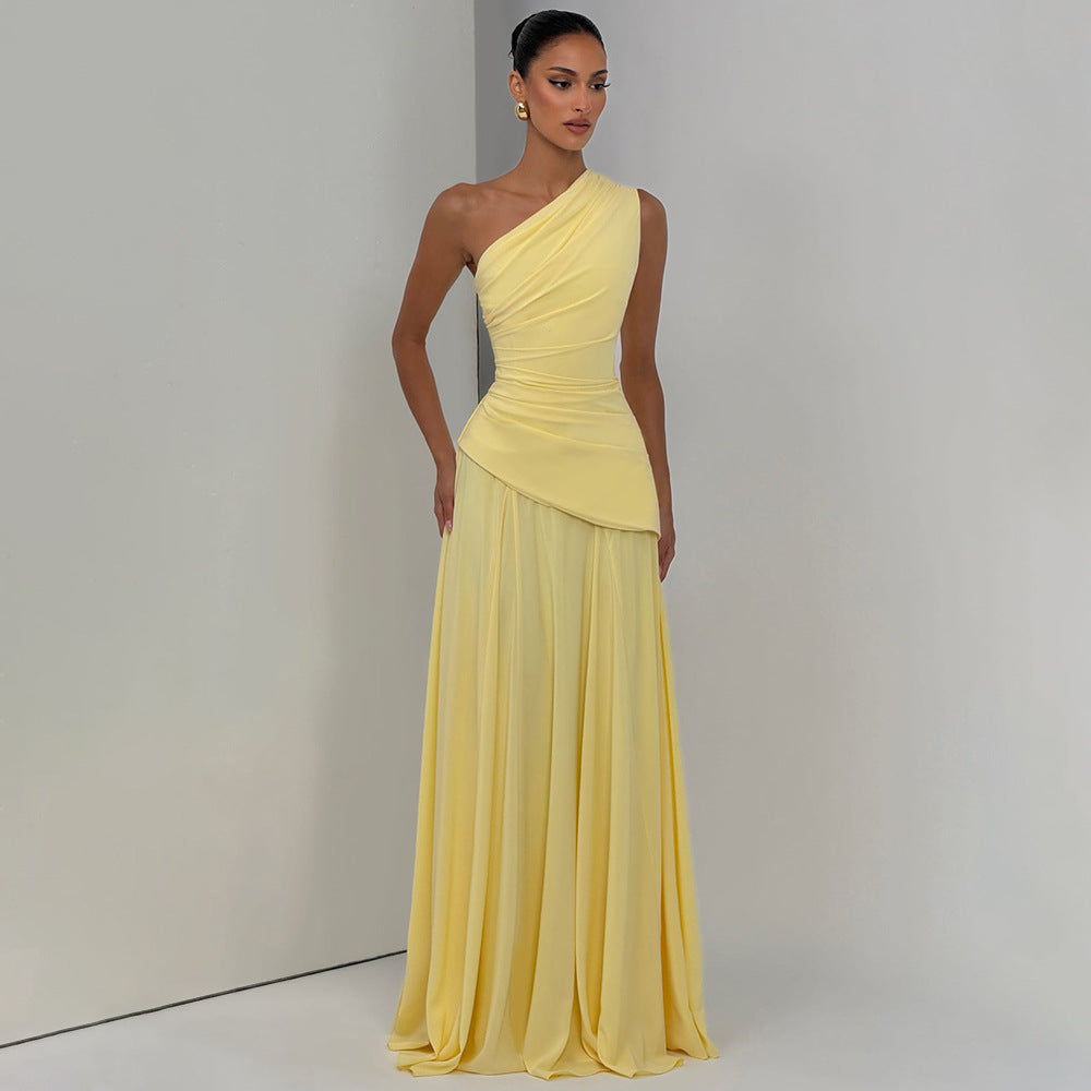 Asymmetrical One-Shoulder Bodycon Dress