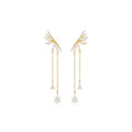 Wing Tassel Sterling Silver Earrings