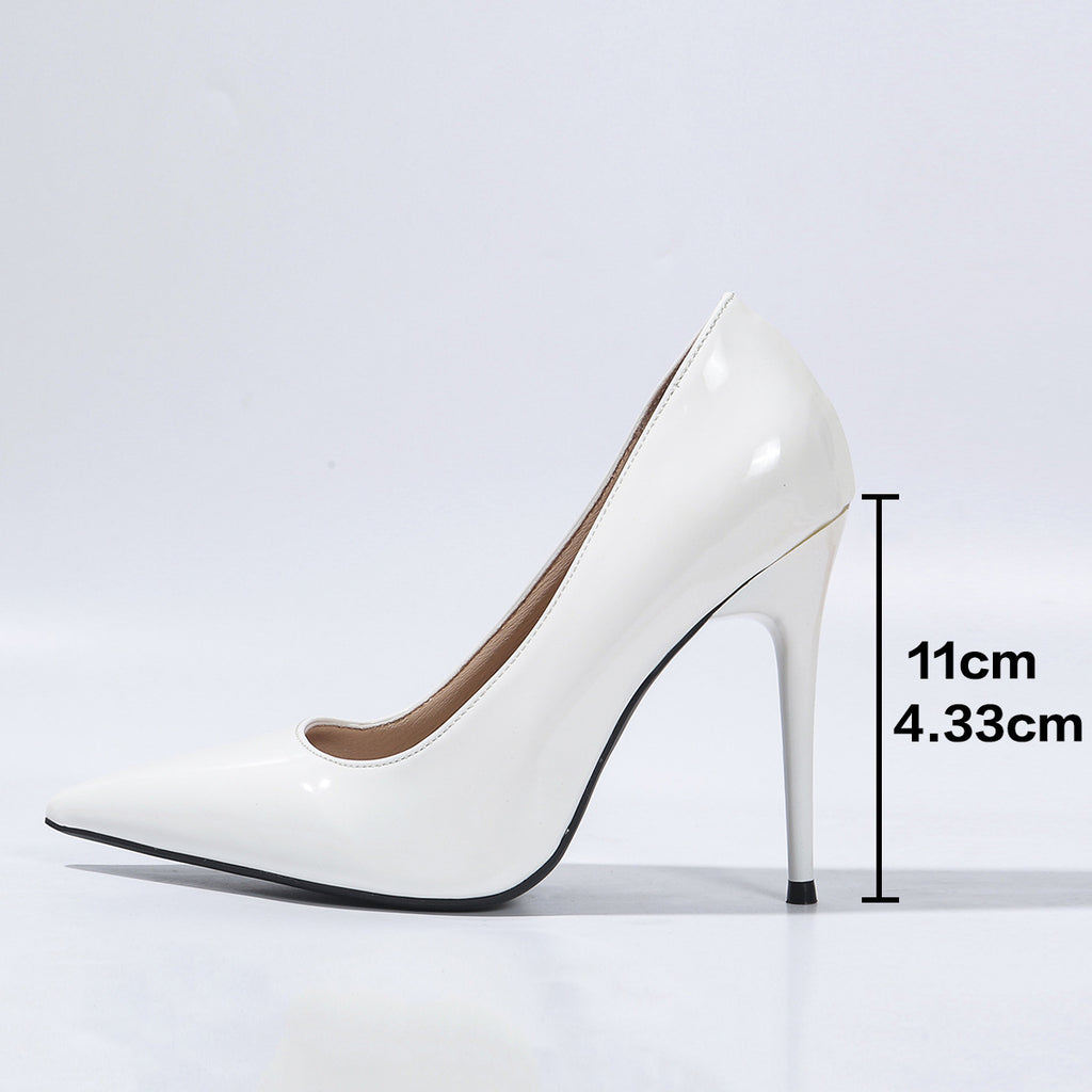 Womens Pointed Toe Stiletto Slip-On Heels
