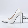 Womens Pointed Toe Stiletto Slip-On Heels