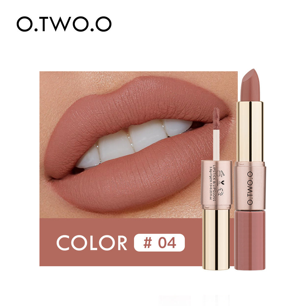 Dual Ended Lipstick Velvet Matte Lip Gloss