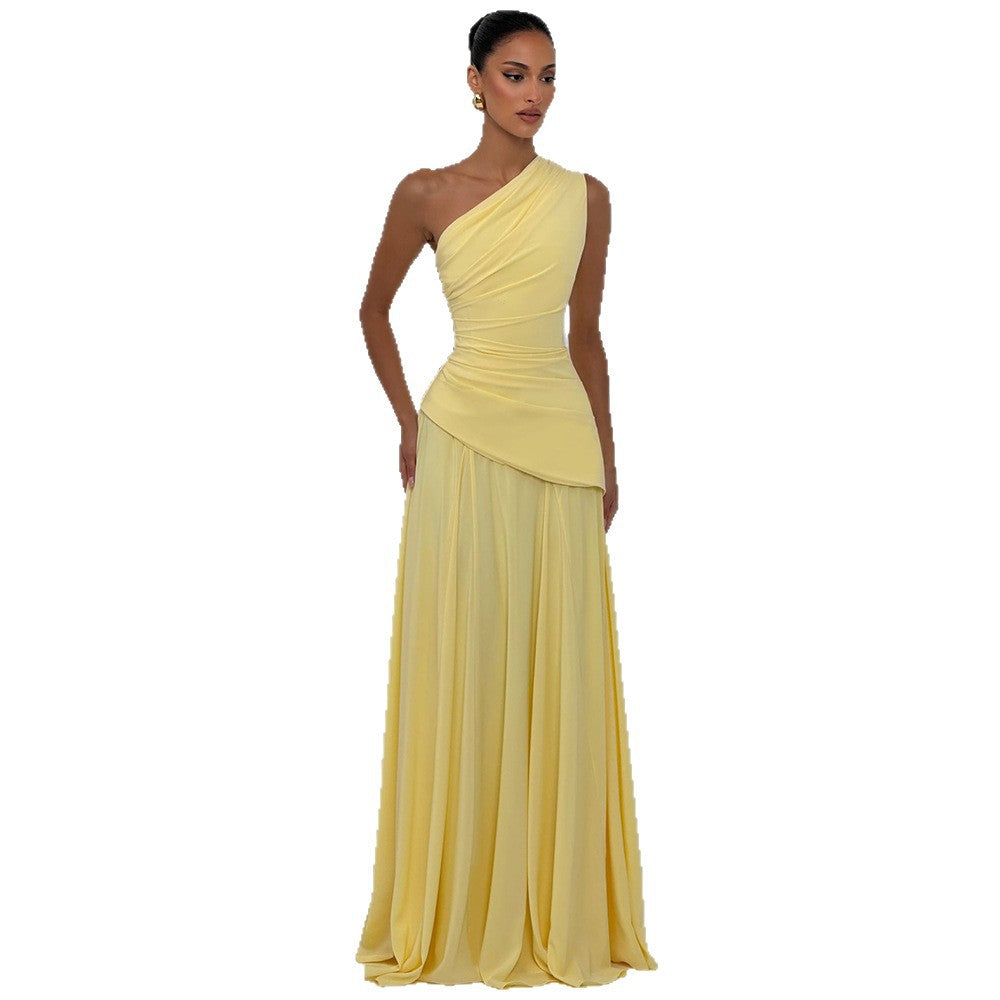 Asymmetrical One-Shoulder Bodycon Dress