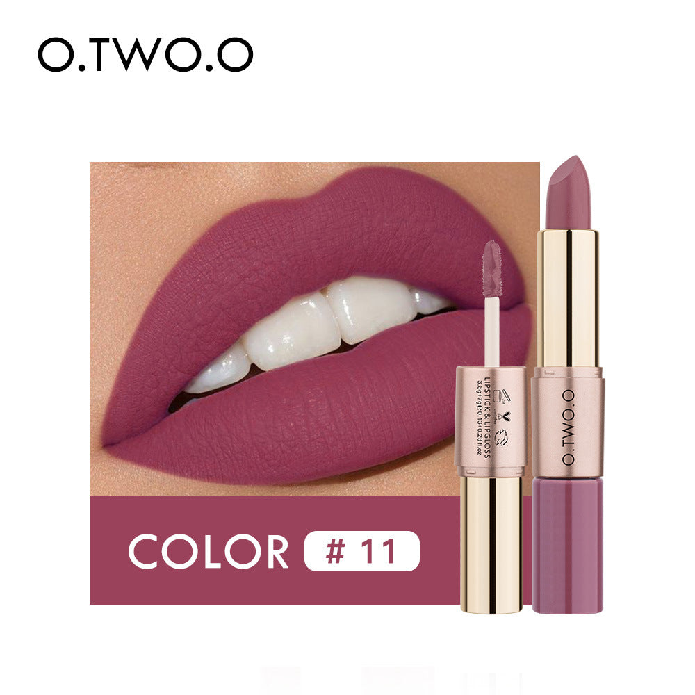 Dual Ended Lipstick Velvet Matte Lip Gloss